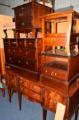 A STAG MINISTRAL CHEST of four short and two long drawers, two matching bedside cabinets,two other