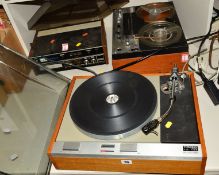 A THORENS TD125 TURNTABLE, fitted with a SME 3009 Tonearm, a Tandberg Series 3000X reel to reel tape