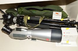 A LEICA APO-TELEVID 77 SPOTTING SCOPE, with Vario-Okular B 20-60x fitted and box for eyepiece, a