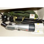 A LEICA APO-TELEVID 77 SPOTTING SCOPE, with Vario-Okular B 20-60x fitted and box for eyepiece, a