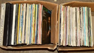 TWO BOXES OF OVER 90 L.P'S, including a Buddy Holly box set, Charley Rich, The Who, Frank Sinatra,