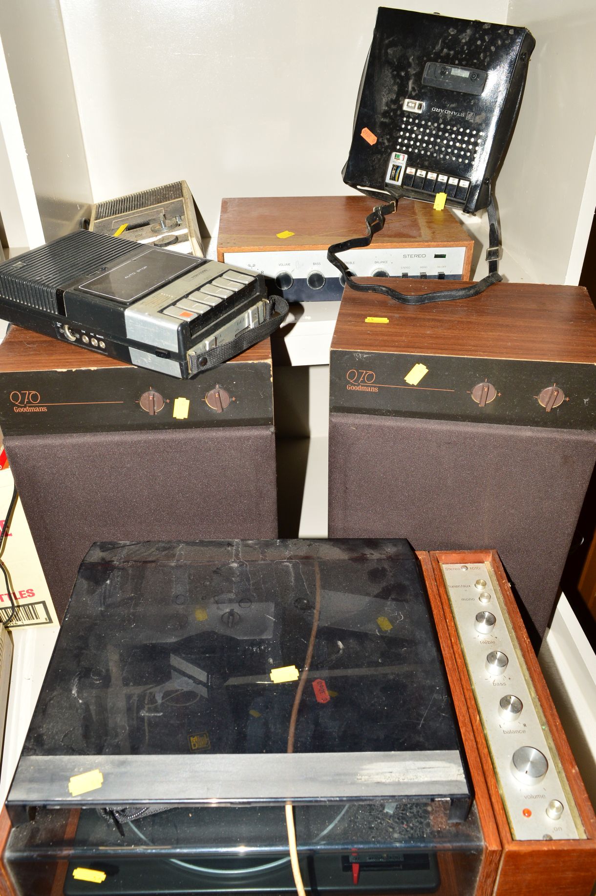 A QUANTITY OF VINTAGE AUDIO EQUIPMENT, including a Sharp Sc-700x Cassette Receiver, a Sharp SG- - Image 2 of 3