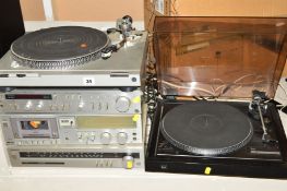 A VINTAGE TECHNICS COMPONENT HI-FI, including an SU222 Amplifier, a ST-Z11L Turner, an un-named tape