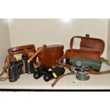 A PAIR OF CARL ZEISS DELTRINTEM 8 X 30 BINOCULARS, a pair of Trentor 8 x 30 binoculars and a