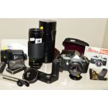 A PENTAX ME SUPER SLR CAMERA, fitted with a 50mm f1.7 lens, a Winder, a Cobra flash unit, a Sun 70-