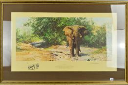 DAVID SHEPHERD (1931-2017) 'TEMBO MZEE', a limited edition print 143/850 of an elephant, signed in