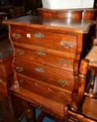 A REPRODUCTION OAK ITALIAN STYLE CHEST OF THREE DRAWERS