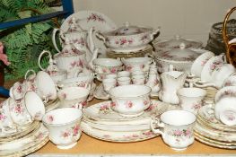 A COMPREHENSIVE ROYAL ALBERT 'LAVENDER ROSE' TEA/DINNER SERVICE to include tureens, tea pots and