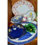 VARIOUS CERAMICS, to include Grimwades lustre bowl, Booths 'Real Olde Willow' meat platter,