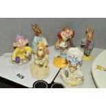 SEVEN ROYAL DOULTON AND BESWICK FIGURES, to include two Doulton Snow White figures 'Irresistibly