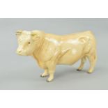 A BESWICK CHAROLAIS BULL, No 2463A, gloss