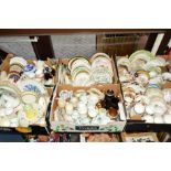 SIX BOXES OF TEA/DINNERWARES, etc to include Denby, Royal Albert, Aynsley etc