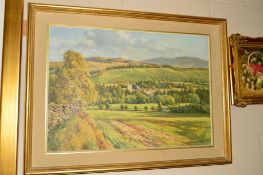 WALTER LAMBERT-BELL (1904-1983) 'BALMORAL', an oil on canvas painting of a Scottish Countryside