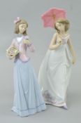TWO LLADRO COLLECTORS SOCIETY FIGURES, 'Afternoon Promenade' No 7636,1995 and 'Innocence in Bloom'