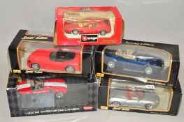 THREE BOXED MAISTO SPECIAL EDITION DIE-CAST CARS, together with two others (5)