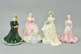 FOUR BOXED COALPORT FIGURES to include limited edition 'English Elegance' No 107/1000, 'Harmony',