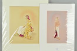 KAY BOYCE (BRITISH CONTEMPORARY) 'SCARLETT', a limited edition print 79/95 of a woman wearing a