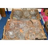 TWO BOXES OF PRESSED GLASSWARE