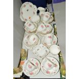 ROYAL ALBERT 'TRANQUILLITY' TEAWARES, comprising cake plate, milk jug, sugar bowl, cups, saucers,