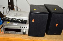 A DENON RCD-M37 CD RECEIVER with two Denon SC-M37 speakers (remote) (3)