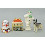 FOUR ORNAMENTS to include Royal Crown Derby paperweight 'The China Shop', Royal Doulton 'The