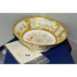 A BOXED LIMITED EDITION COALPORT 'THE ROYAL BOWL', handpainted and signed by M.Harnett, bowl depicts