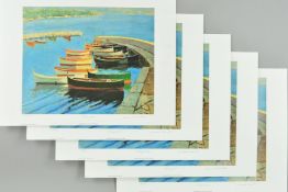 WINSTON CHURCHILL (1874-1965) 'A STUDY OF BOATS', five limited edition prints baring facsimilie