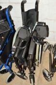 A LOMAX MEDICAL FOLDABLE WHEELCHAIR with feet supports
