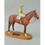 A BESWICK CONNOISSEUR FIGURE GROUP, 'Nijinsky Lester Piggott Up' No 2352, on wooden plinth