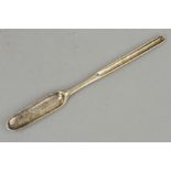 A GEORGE II SILVER MARROW SCOOP of plain design, hallmarked London 1748, length 220mm, weight 59.8