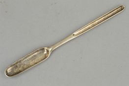 A GEORGE II SILVER MARROW SCOOP of plain design, hallmarked London 1748, length 220mm, weight 59.8