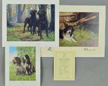 NIGEL HEMMING (1957) THREE LIMITED EDITION PRINTS OF DOGS, signed in pencil 'Cocker-Two', 'The Beech