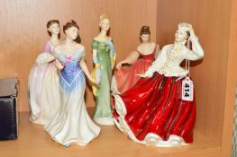 FIVE ROYAL DOULTON FIGURES 'Gail' HN 2937, 'Fair Lady' HN 2835, 'Lorna' HN 2311, 'Eleanor' HN