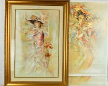 GARY BENFIELD (BRITISH 1965) 'TENDERNESS', two artist proof prints of a woman 156 + 157/175, signed,