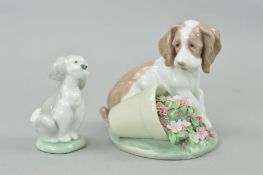 TWO BOXED LLADRO COLLECTORS SOCIETY DOG FIGURES, 'It Was'nt Me', No 7672, 1998 and 'A Friend For