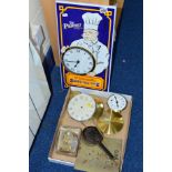 AN ENAMEL ADVERTISING CLOCK, 'McDougall's Saves You Time', Roman numerals, approximate size 52cm x