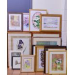 PICTURES AND PRINTS, etc to include framed prints of flowers, watercolour paintings, framed