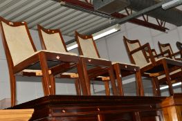 A SET OF SIX G PLAN FRESCO DINING CHAIRS including two carvers