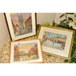 MICHAEL CRAWLEY (BRITISH CONTEMPORARY), three watercolour paintings, signed by the artist 'Brook
