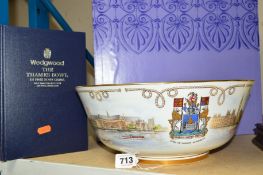 A BOXED LIMITED EDITION WEDGWOOD 'THE THAMES BOWL', No 273/500, complete with box and information