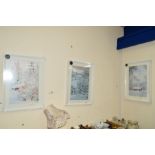 THREE FRAMED GLITTER SNOW SCENES (3)