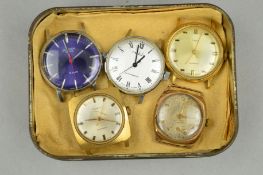 AN ASSORTED GENT'S WATCH COLLECTION, five watches to include an early 20th Century 9ct gold gent's