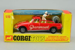 A BOXED CORGI TOYS CITROEN DS CONVERSION TOUR DE FRANCE PARAMOUNT TEAM MANAGERS CAR, No.510, appears