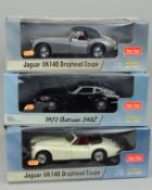 THREE BOXED SUN STAR DIECAST CAR MODELS, all 1/18 scale, look to have never been removed from boxes,