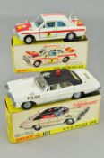 A BOXED DINKY TOYS FORD LOTUS CORTINA MK2 RALLY CAR, No.205, appears largely complete, aerial