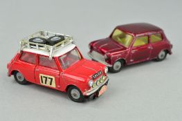 AN UNBOXED CORGI TOYS B.M.C. MINI COOPER S 'MONTE CARLO RALLY 1967', No.339, appears complete, minor