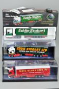 A BOXED CORGI CLASSICS SCANIA TOPLINE AND CURTAINSIDE TRAILER EDDIE STOBART SIGHT AND SOUND MODEL,