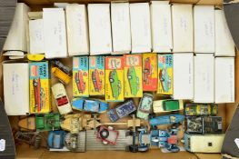 A QUANTITY OF BOXED AND UNBOXED ASSORTED PLAYWORN DIECAST VEHICLES, to include Dinky, Corgi and Lone
