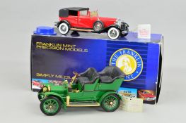 A BOXED FRANKLIN MINT DIECAST 1929 ROLLS-ROYCE PHANTOM 1, with an unboxed Franklin Mint 1905 Rolls-