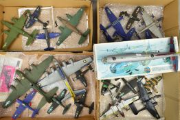 A QUANTITY OF ASSEMBLED AND PAINTED PLASTIC AIRCRAFT KITS, mainly 1/72 scale, built and painted to a